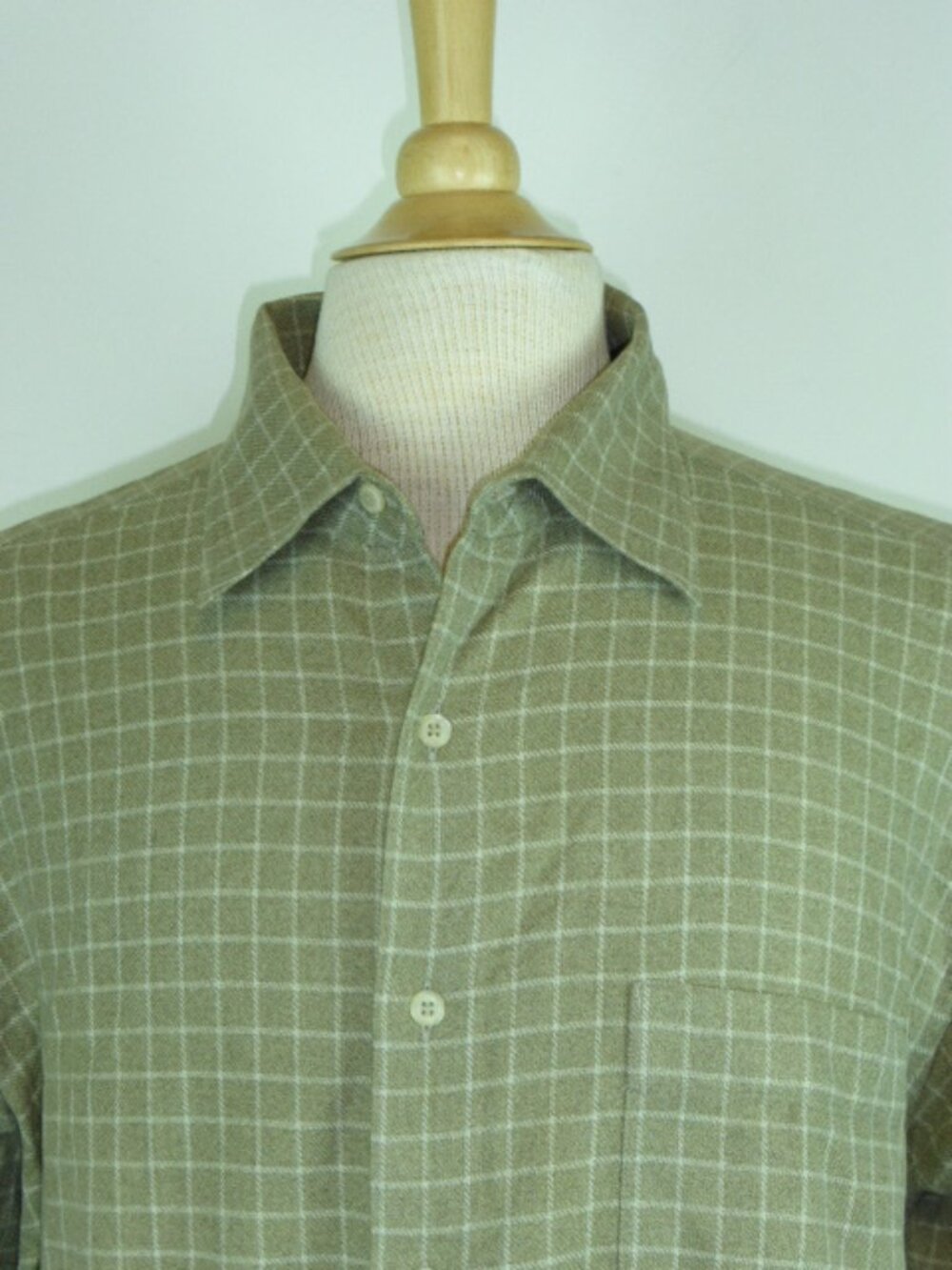 LORENZINI italy cotton flannel plaid long sleeve button up shirt xl